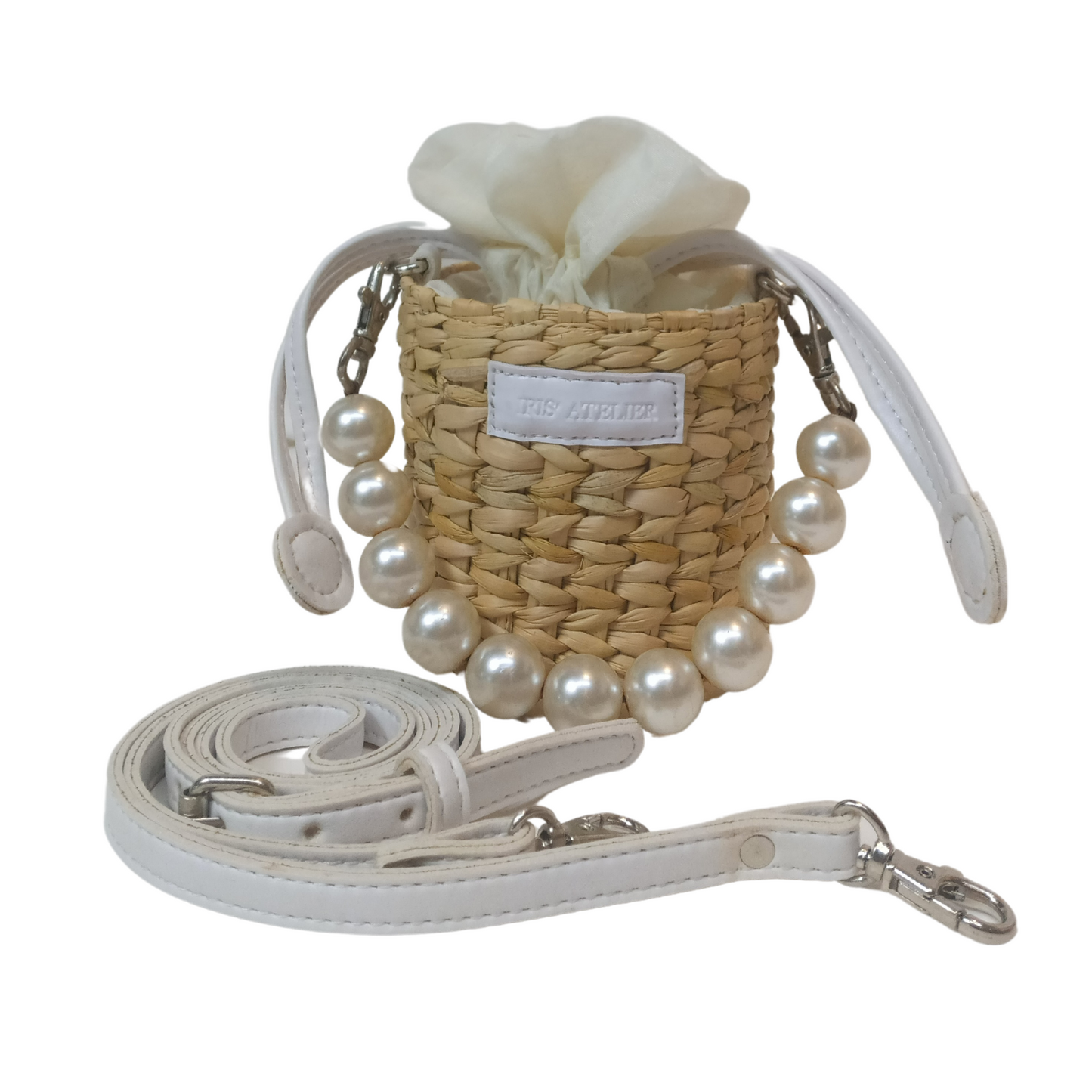Women Natural Straw Potli Bag Iris Atelier India