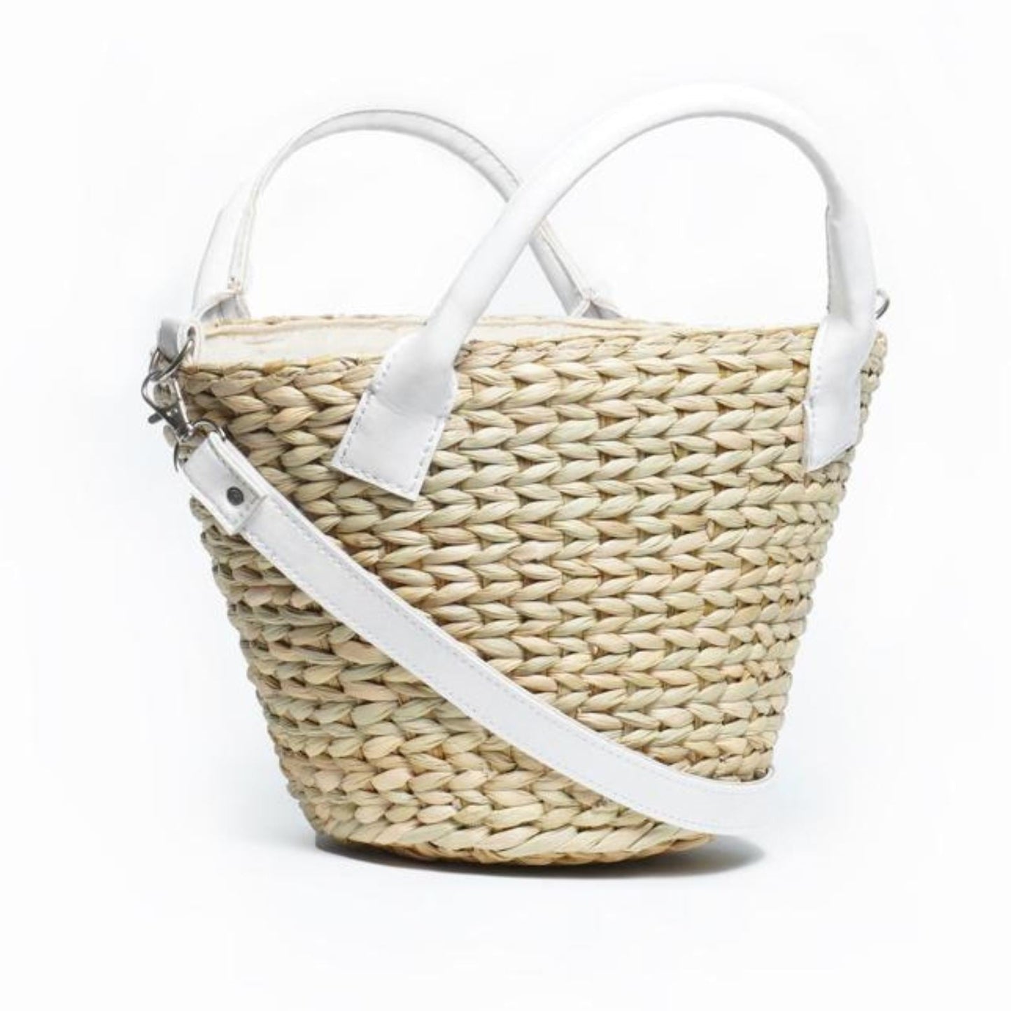 Women Natural Straw Anse Serenity Beach Bag Handicraft Bag - Iris Atelier India
