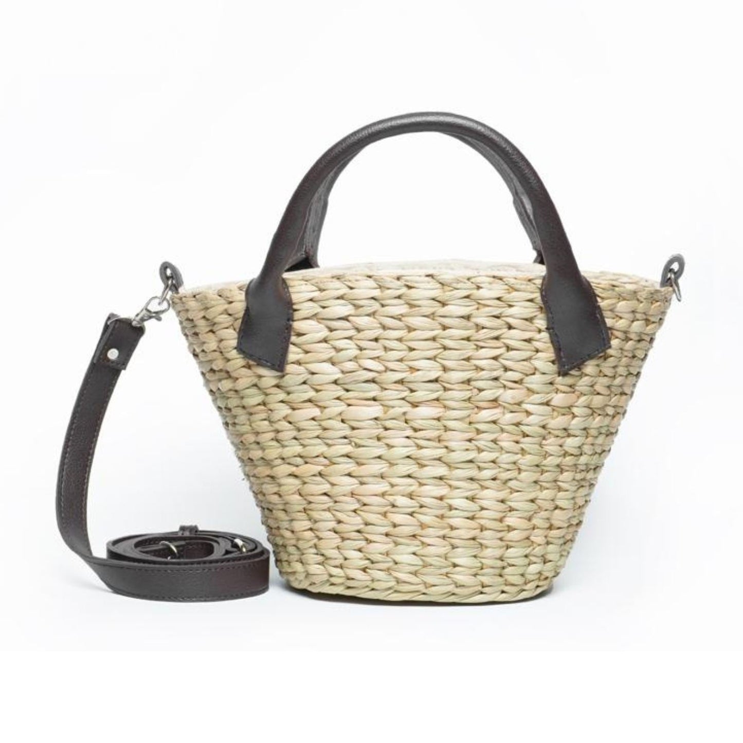 Women Natural Straw Anse Serenity Beach Bag Handicraft Bag - Iris Atelier India