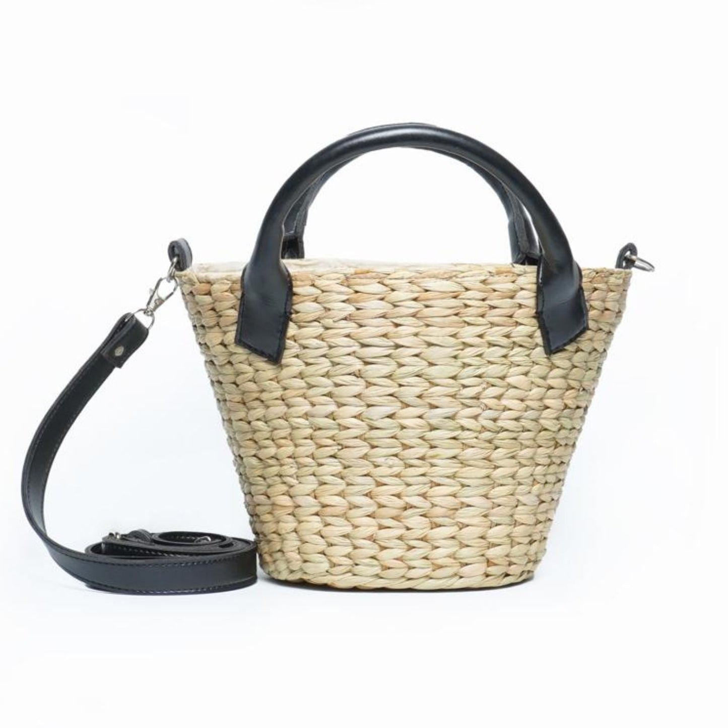 Women Natural Straw Anse Serenity Beach Bag Handicraft Bag - Iris Atelier India