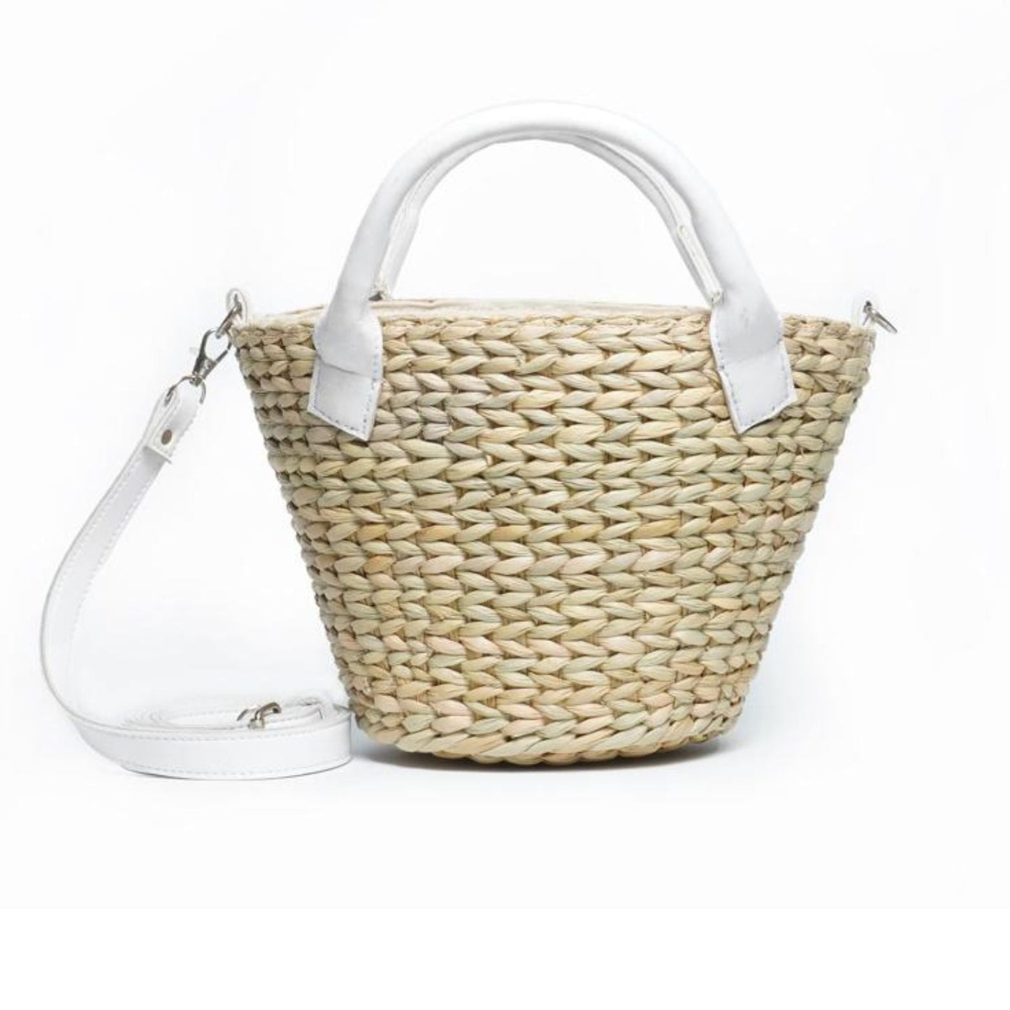 Women Natural Straw Anse Serenity Beach Bag Handicraft Bag - Iris Atelier India