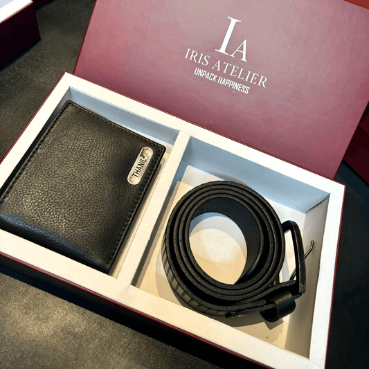 Personalise Bi Fold Wallet and Genuine Leather Belt Combo for Men
