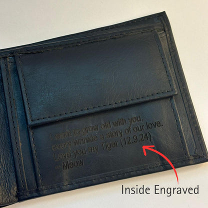 Personalized Classic Bi Fold Wallet.