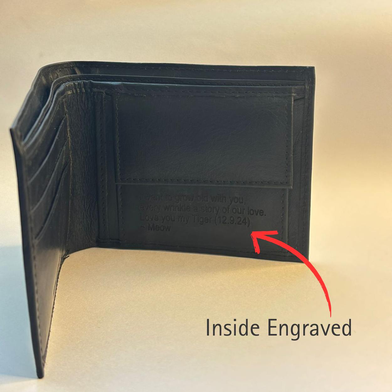 Personalized Classic Bi Fold Wallet.